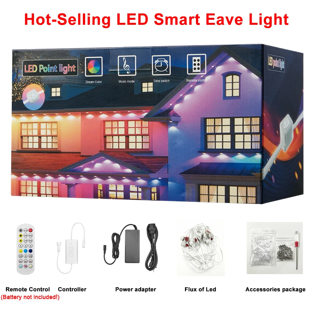 Yule Yard™ Smart Eaves Lights – RGBIC Outdoor LED Strip