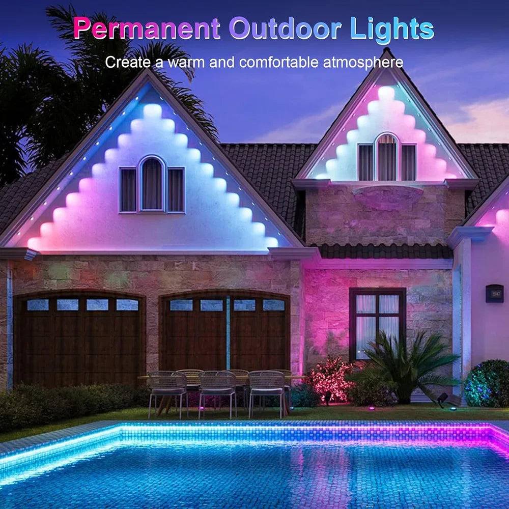 Yule Yard™ Smart Eaves Lights – RGBIC Outdoor LED Strip